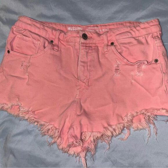 Mossimo High Rise Cut-off Jean Shorts, 14 - Picture 1 of 9